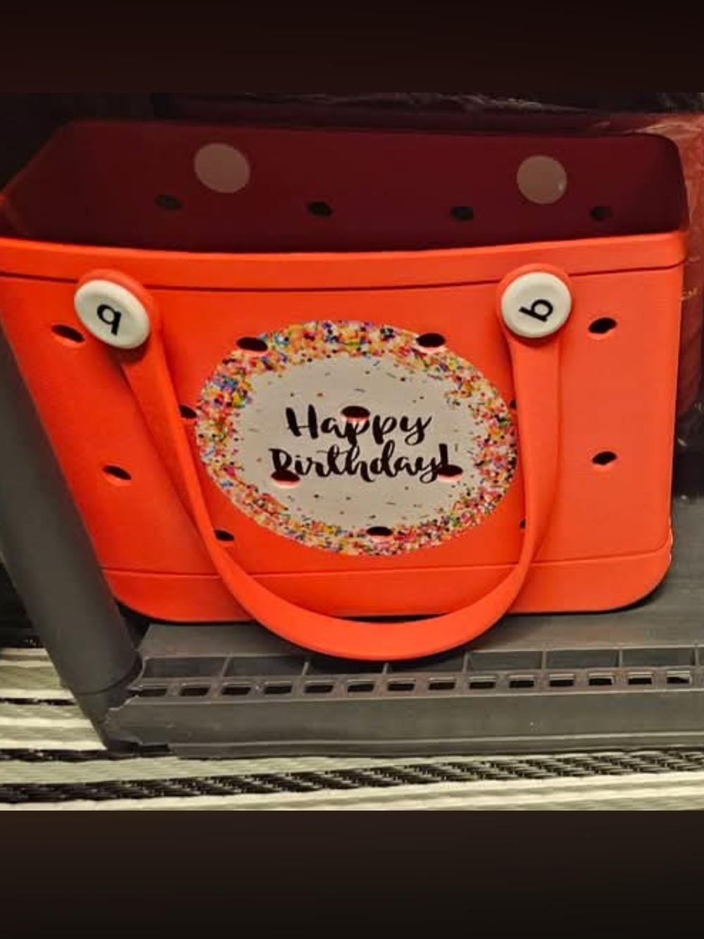 Happy Birthday Orange Small BOGG LIKE BAG